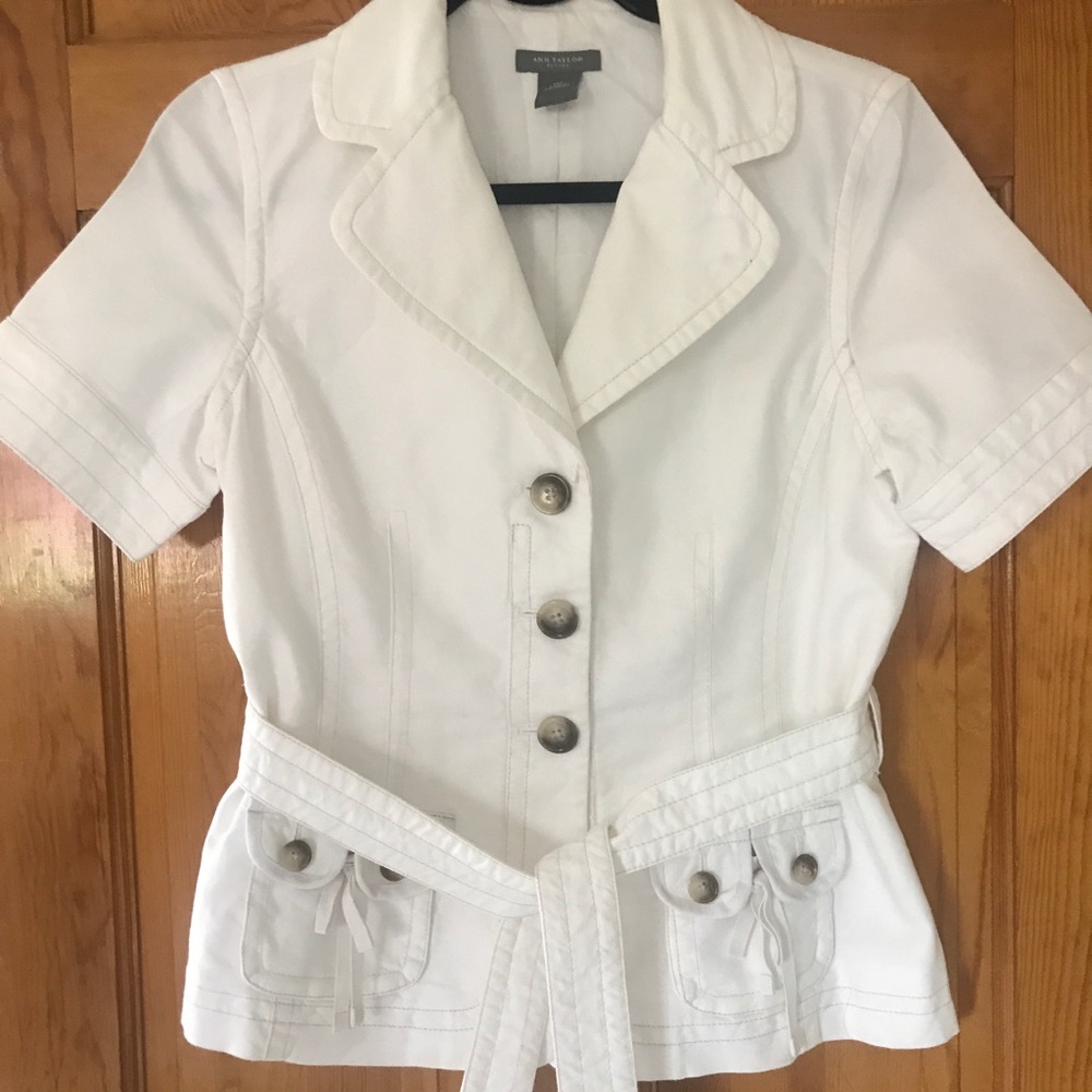 Ann Taylor White Jacket 10P - New